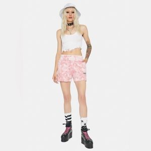 ZEMETA Pink Tie Dye Sweats Shorts